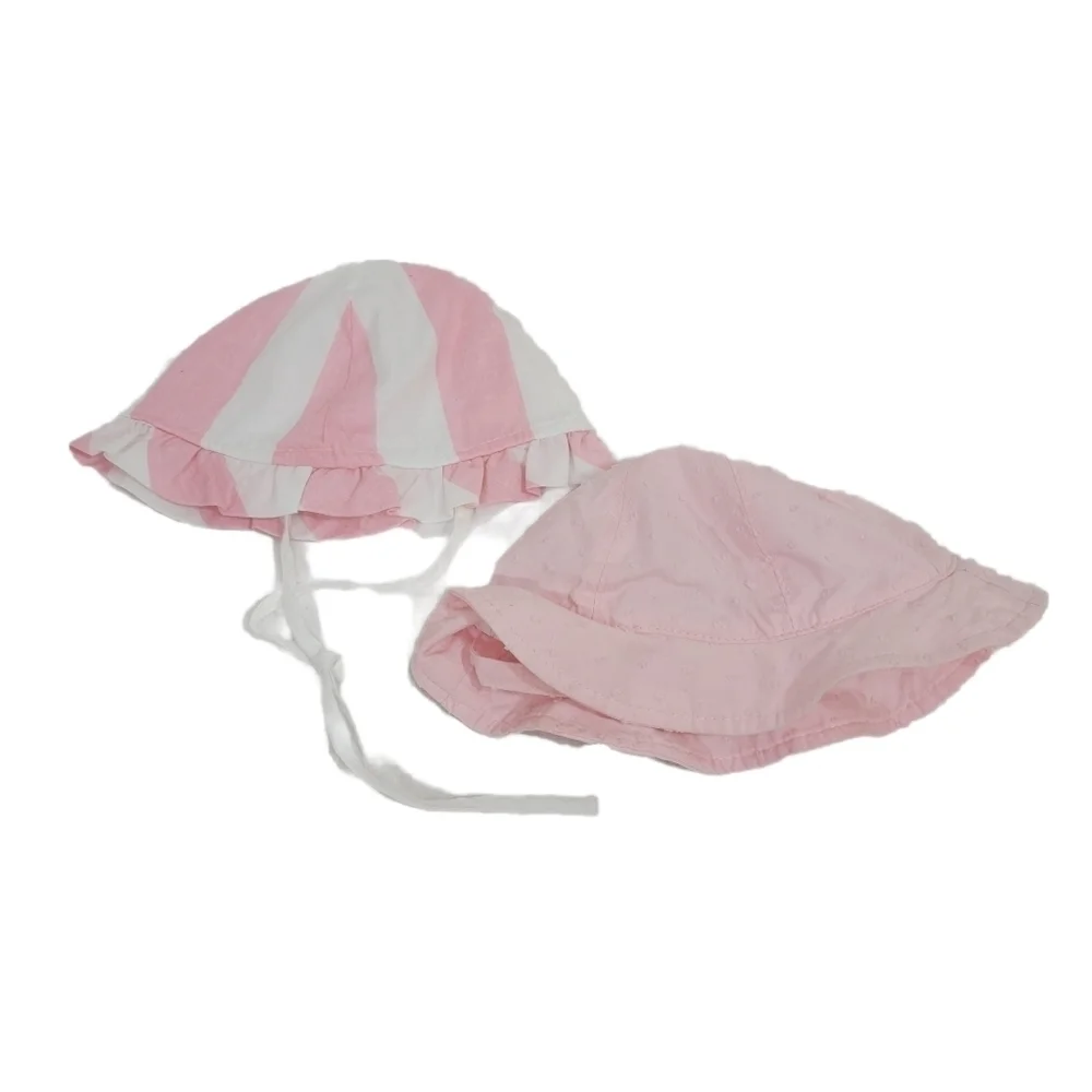 Pink Baby Sun Hats Lot